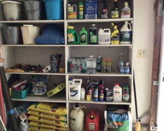 Potting soil, buckets weed killer n much more