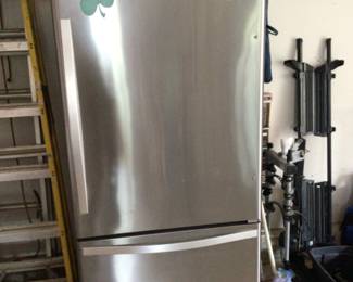 Whirlpool fridge 32” deep x 32 1/2” wide x 69 3/4” high, arm floats