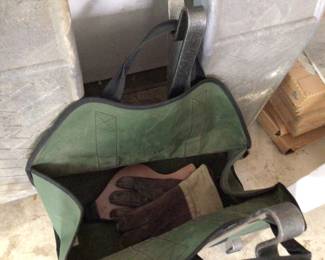 Fire wood bag & holder