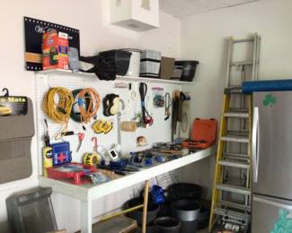 Tools, car mats, ladders
