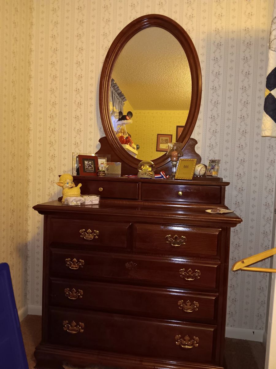 Cherry Dresser and mirror