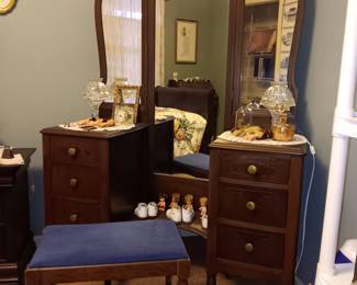 Batwing Dresser and Stool