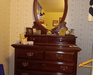 Cherry Dresser and mirror