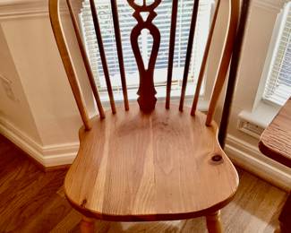(8) Ethan Allen Windsor Wheel Back Farmhouse Chairs