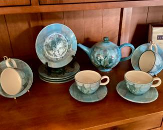 The Tain Pottery, Thistle Motif Stoneware bought in Scotland 
