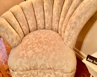 Hollywood Regency Art Deco Style Asymmetrical Channel Back Chair