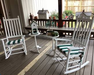 2 wooden rockers