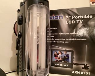 Portable LCD television - utility AM/FM radio - lantern