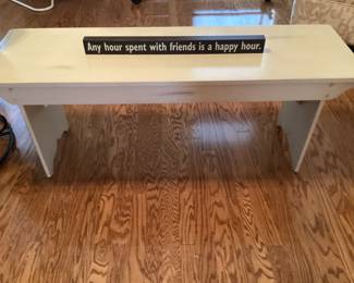 White Ethan Allen Bench