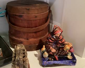 Wooden Sugar Bucket with Handle 