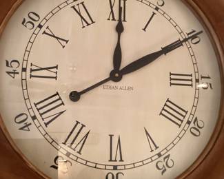 Ethan Allen Solid Wood Wall Clock