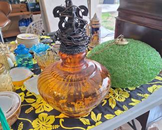 Vintage gold hanging lamp 75