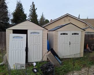 Two Rubbermaid sheds