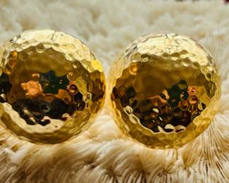 Textured 14 karat earrings.