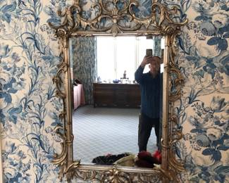 Silver gilt mirror 