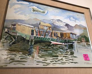 Ivy Gold Hammer Stone watercolor, Kashmir