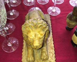 Possibly Ohio, antique stoneware very high quality lion 