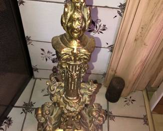 One of a pair of andirons 