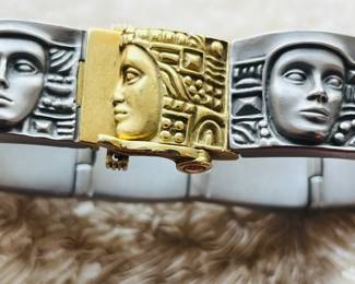 Circa 2000, Kieselstein-Cord Women of the World Gold Steel Bracelet