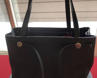Hermes Cabana Tote Bag Black leather. 