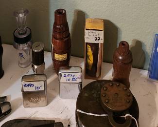 Zippo lighters and duck calls