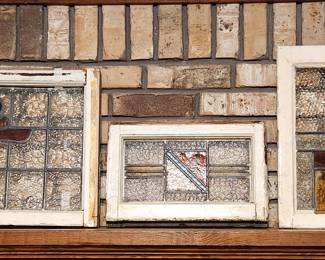 Antique english stained glass windows