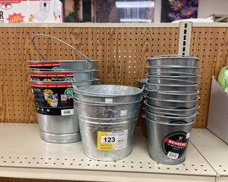 LOT OF GALVANIZED BUCKETS