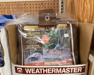 8 WEATHER MASTER 8X10 BROWN POLY TARP