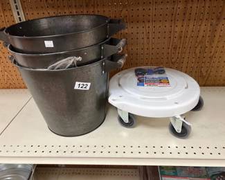 3 BUCKETS AND A HEAVY DUTY DOLLIE