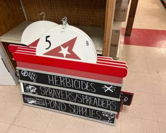 4 HANGING STORE AISLE SIGNS