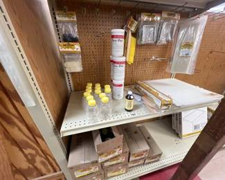 LOT OF PURE HONEY JARS, FRAME GRIPS, BEE ESCAPES, KNIVE...