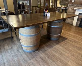 Full Wine Barrel Table 98in