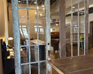 Antique White Washed French Door Installation