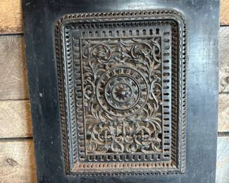 Antique Cast Iron Summer Fireplace Cover Circa Late 1800s