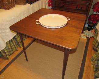 Solid walnut game table