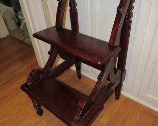 Solid mahogany bed ladder