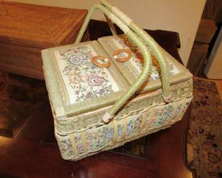 Vintage sewing basket