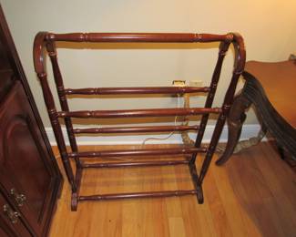 Walnut quilt rack