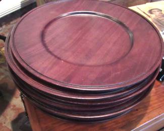 Solid walnut chargers