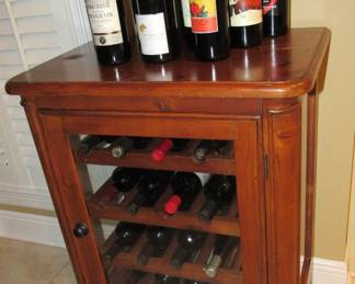 Pine wine cabinet