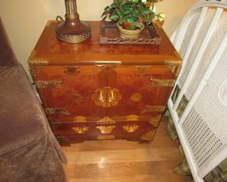 Asian chest with brass ormolu