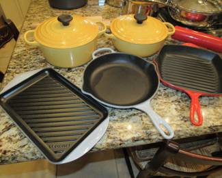 Le Creuset cast iron pots & skillets