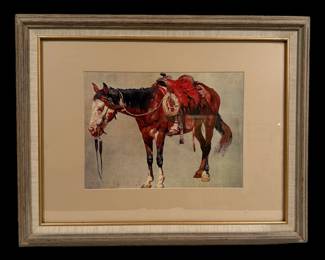 William Robinson Leigh "Navajo Pony" Lithograph
