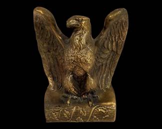 Vintage Brass Eagle Bookends Pair