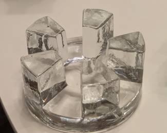 1986 German Bel Mondo Glass Tea light candle Holder