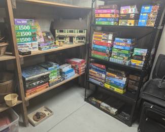 large selection of puzzles