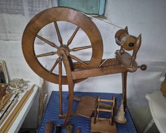 Vintage Spinning wheel loom