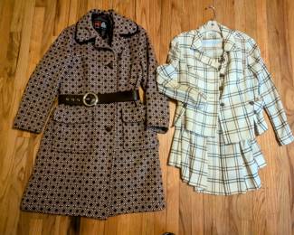 Welsh tapestry coat, Weathervane suit tailored by Handmacher for Frederick & Nelson