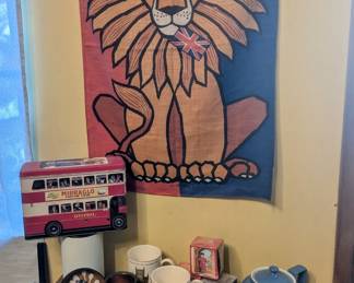 Anglophiles delight... Books, linens, china, etc