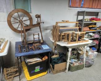 Spinning wheel and small looms